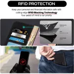 Leather Wallet Case for Motorola Moto G85, RFID Blocking Flip Stand Phone Cover with Card Slots