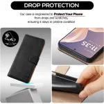 Leather Wallet Case for Motorola Moto G85, RFID Blocking Flip Stand Phone Cover with Card Slots