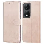 Elegant Leather Wallet Cover For Honor 90 Smart with Card Slots and Magnetic Closure