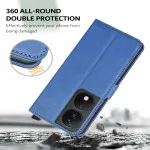 Elegant Leather Wallet Cover For Honor 90 Smart with Card Slots and Magnetic Closure