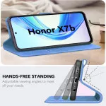 Elegant Leather Wallet Cover For Honor 90 Smart with Card Slots and Magnetic Closure