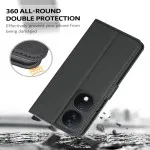 Elegant Leather Wallet Cover For Honor 90 Smart with Card Slots and Magnetic Closure