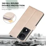 Elegant Leather Wallet Cover For Honor 90 Smart with Card Slots and Magnetic Closure