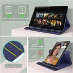 Lenovo Tab M8 4th Gen Leather Case – 360° Rotation Litchi Texture Cover Auto Wakeup