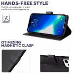 Premium Magnetic Leather Wallet Case for iPhone 15 Plus & Pro Max – Slim & Stylish Pocket Cover