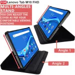 360° Rotating Litchi Leather Case for Lenovo Tab M10 FHD REL – Full Protection & Stand