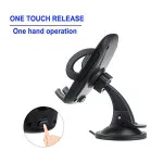 Phone Holder For Car Dashboard Universal Windshield Stand 360 Rotating Mount