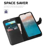 Leather Wallet Case For Nokia C21 Plus With 2 Pack Tempered Glass - Full Protection