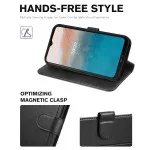 Leather Wallet Case For Nokia C21 Plus With 2 Pack Tempered Glass - Full Protection