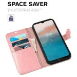 Leather Wallet Case For Nokia C21 Plus With 2 Pack Tempered Glass - Full Protection