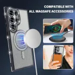 Magnetic Glitter phone Case for Samsung Galaxy S25 Ultra Compatible with MagSafe - Protective Cover