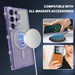 Magnetic Glitter phone Case for Samsung Galaxy S25 Ultra Compatible with MagSafe - Protective Cover