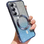 Samsung Galaxy S25 Plus Glitter Magsafe Case with Shockproof Magnetic Bumper