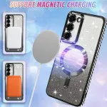 Samsung Galaxy S25 Plus Glitter Magsafe Case with Shockproof Magnetic Bumper