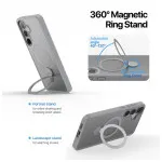 Samsung Galaxy S24 MagSafe Case with Built-in Ring Holder and Wireless Charging Support