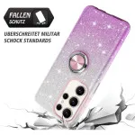 Samsung Galaxy S25 Ultra Glitter Case with 360° Ring Holder & Kickstand, Shockproof, Purple | UK