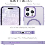 MagSafe Compatible Apple iPhone 16 Pro Max Case – Translucent Matte Design