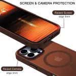 MagSafe Compatible Apple iPhone 16 Pro Max Case – Translucent Matte Design