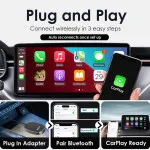 Wireless CarPlay Adapter | Plug & Play | Converts Wired to Wireless CarPlay & Android Auto (VD-CP001)