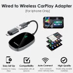 Wireless CarPlay Adapter | Plug & Play | Converts Wired to Wireless CarPlay & Android Auto (VD-CP001)