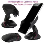 Mouse Car Phone Holder 360 Rotating Dashboard Stand For All Apple iPhone's Mobile