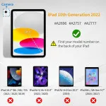 iPad 10th Gen 10.9" 2022 Case, Smart Trifold Stand with Auto Wake/Sleep & Soft TPU Back