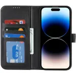 Apple iPhone 14 Pro Max Leather Wallet case with Shockproof Design and Protection