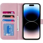 Apple iPhone 14 Pro Max Leather Wallet case with Shockproof Design and Protection