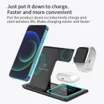 Wireless Phone Charging Station 3 in 1 Fast Charger For iWatch AirPod iPhone Charging Dock Stand