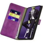 iPhone 16 Leather Wallet Case For All Models with RFID Blocking Card Holder and Folio Flip Kickstand