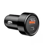 Dual Port Car Charger Type-C PD 20W USB QC 3.0 Support Fast Charging IOS Android