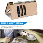 Apple iPhone 14 Plus Leather Wallet Case with RFID Blocking & Card Slots