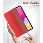 iPad 10th Gen 10.9" 2022 Case, Slim Smart Cover, Auto Wake/Sleep, Touch ID Support, Red