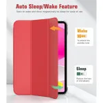 iPad 10th Gen 10.9" 2022 Case, Slim Smart Cover, Auto Wake/Sleep, Touch ID Support, Red