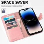 Apple iPhone 13 Leather Wallet Case For All Models with Kickstand & Magnetic Closure