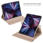 For 10.9 inch iPad 10th Gen 360 Case with Rotation Stand Cover – Leather Design