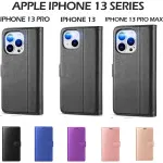 Apple iPhone 13 Leather Wallet Case For All Models with Kickstand & Magnetic Closure