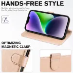 Apple iPhone 13 Leather Wallet Case For All Models with Kickstand & Magnetic Closure