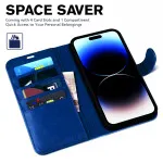 Apple iPhone 13 Leather Wallet Case For All Models with Kickstand & Magnetic Closure