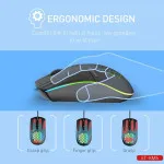 1600 DPI RGB Wired Gaming Mouse, Glowing Lights Type-C PC MacBook Laptop Mouse