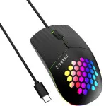 1600 DPI RGB Wired Gaming Mouse, Glowing Lights Type-C PC MacBook Laptop Mouse