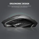 Ergonomic Bluetooth Mouse - Wireless 2.4GHz Optical Gaming Mouse with 4000DPI USB Receiver for Laptop and PC