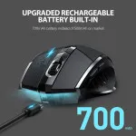 Ergonomic Bluetooth Mouse - Wireless 2.4GHz Optical Gaming Mouse with 4000DPI USB Receiver for Laptop and PC