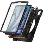 iPad Air 4/Pro 11 Rugged Silicone Case - Heavy Duty Protection with Stand & Grip | Black