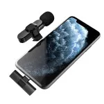 Collar Wireless Microphone Clear Sound Dual Compatible USB-C & Apple Adopter