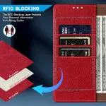 Google Pixel 8A Flip Red Wallet Case – Practical and Elegant Design