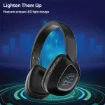 Wireless Bluetooth 5.3 Headphones with Deep Bass, LED Lights, Built-in Mic, Travel Friendly | Loadbasket