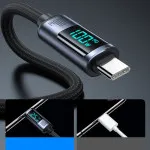 100W Type-C to Type-C Charging Cable – Digital Display & High-Speed Data Transfer (1.2M)