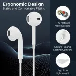 Apple Lightning Earbuds with Mic & Control for iPhone, iPad, MacBook – Wired Headset | Loadbasket UK