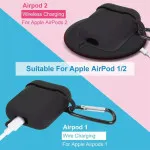 Slim Silicone Shockproof Case for Apple AirPods 1, 2, Pro 1st & 2nd Generation, Durable Protective Cover